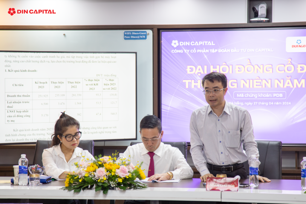 ĐOÀN CHỦ TỌA ĐẠI HỘI ĐỒNG CỔ ĐÔNG THƯỜNG NIÊN DIN CAPITAL 2024